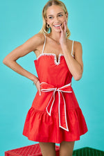 Gameday Everyday Dress- Red/White