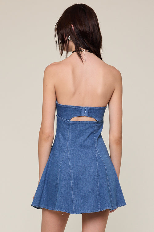 Endless Dreams Dress- Washed Denim
