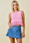 Never Back Down Top- Pink