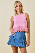 Never Back Down Top- Pink