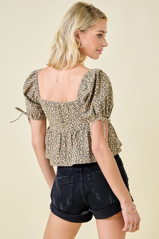 Autumn Calling Top- Washed Denim