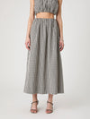 Gingham Maxi Skirt- Black Gingahm
