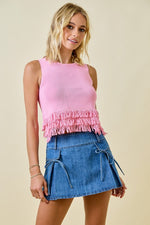 Never Back Down Top- Pink