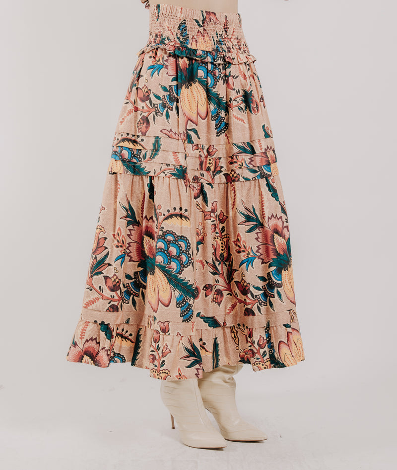 Nolan Skirt- Aster Harvest Print