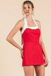 Under The Lights Romper- Red/White