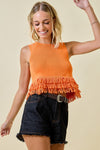 Never Back Down Top- Orange