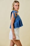 Winning Team Top- Washed Denim