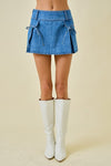 Go Get ‘Em Skirt- Washed Denim