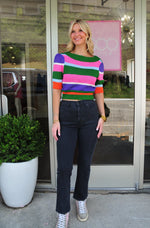 Candyland Sweater - Green/Purple Multi