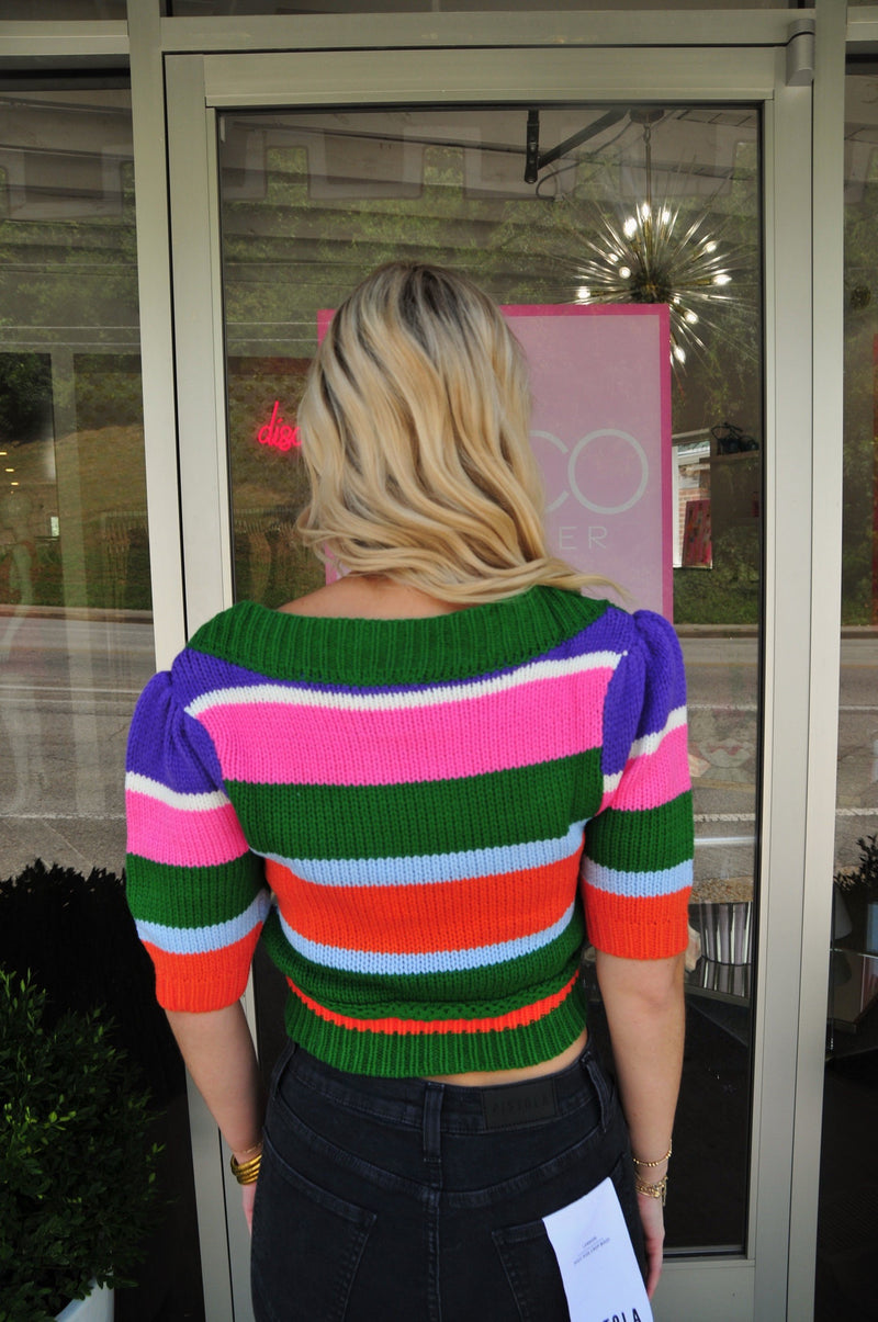 Candyland Sweater - Green/Purple Multi