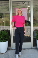 Ira Bubble Top - Fuchsia