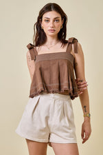 Everything Nice Top- Brown