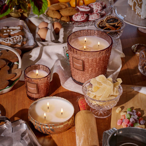 Gingerbread Chalet 3 Wick Hearth Candle
