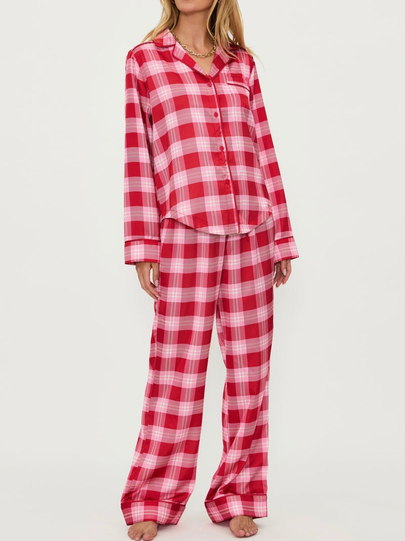 Candy Cane Plaid PJ Set