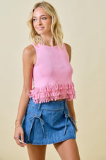 Never Back Down Top- Pink