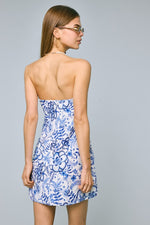 You Do Blue Dress- Blue Petal Print