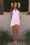 Freya Flowy Halter Mini Dress- Petal