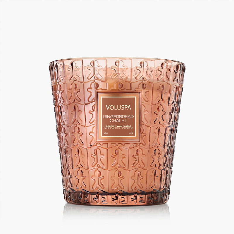 Gingerbread Chalet 3 Wick Hearth Candle