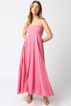 Greek Islands Dress- Orange Fuchsia