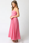 Greek Islands Dress- Orange Fuchsia
