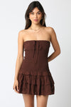 Forever & Ever Dress- Brown