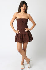 Forever & Ever Dress- Brown
