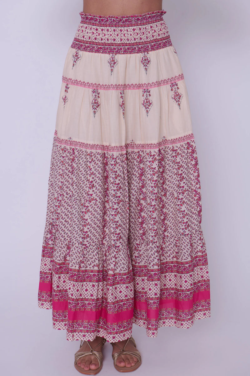 Luelle Skirt- Jaqueline Print Pink