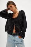 Forevermore Long Sleeve Top- Black