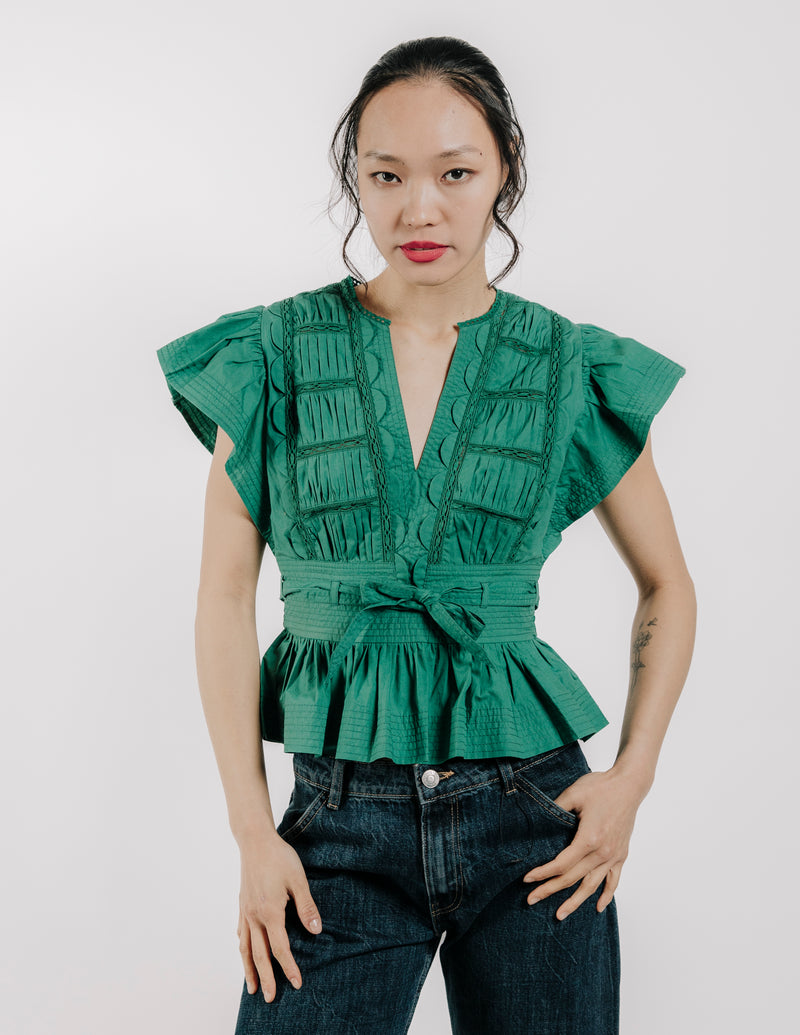 Madelyn Top- Foliage Green