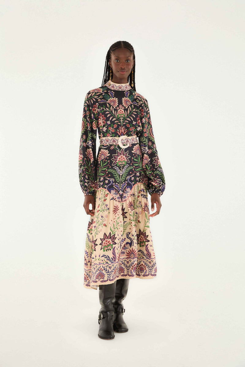 Marvelous Garden Black Midi