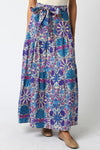 Check It Out Skirt- Cream Purple