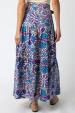 Check It Out Skirt- Cream Purple