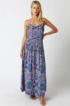 Check It Out Dress- Cream Purple