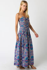 Check It Out Dress- Cream Purple