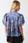 Check It Out Top- Cream Purple