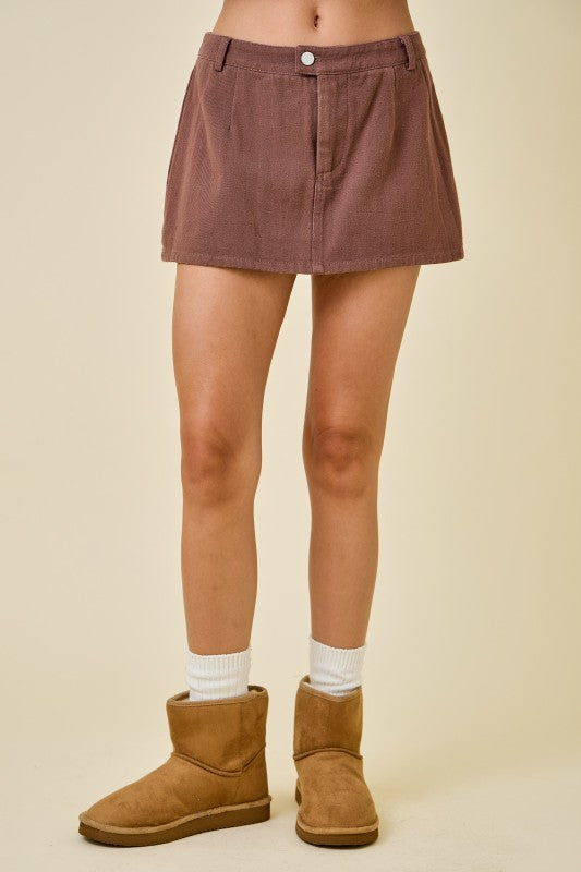First Of Many Skort- Brown