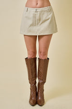 First Of Many Skort- Ecru