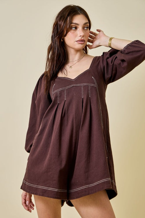 Days Like This Romper- Brown
