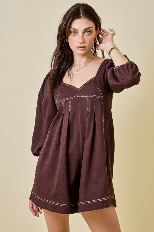 Days Like This Romper- Brown