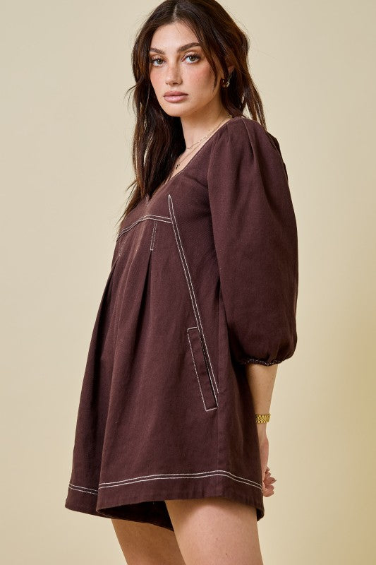 Days Like This Romper- Brown
