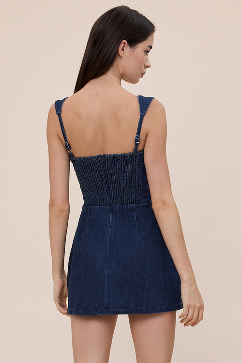 Can’t Wait Denim Dress- Dark Denim