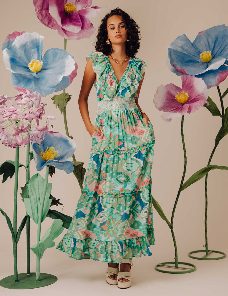 Azalea Dress- Symphonic Ikat Bermuda