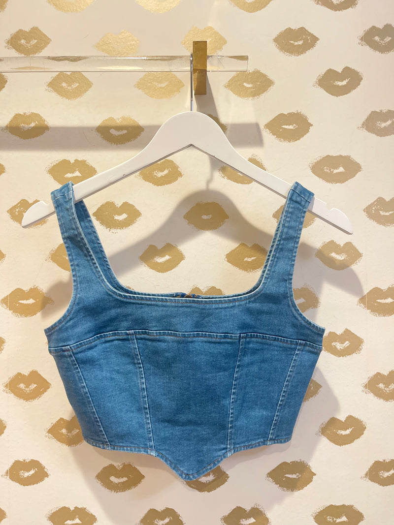 Off Topic Top- Denim