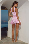 Laney Layered Ruffle Mini Skirt Set- Baby Pink