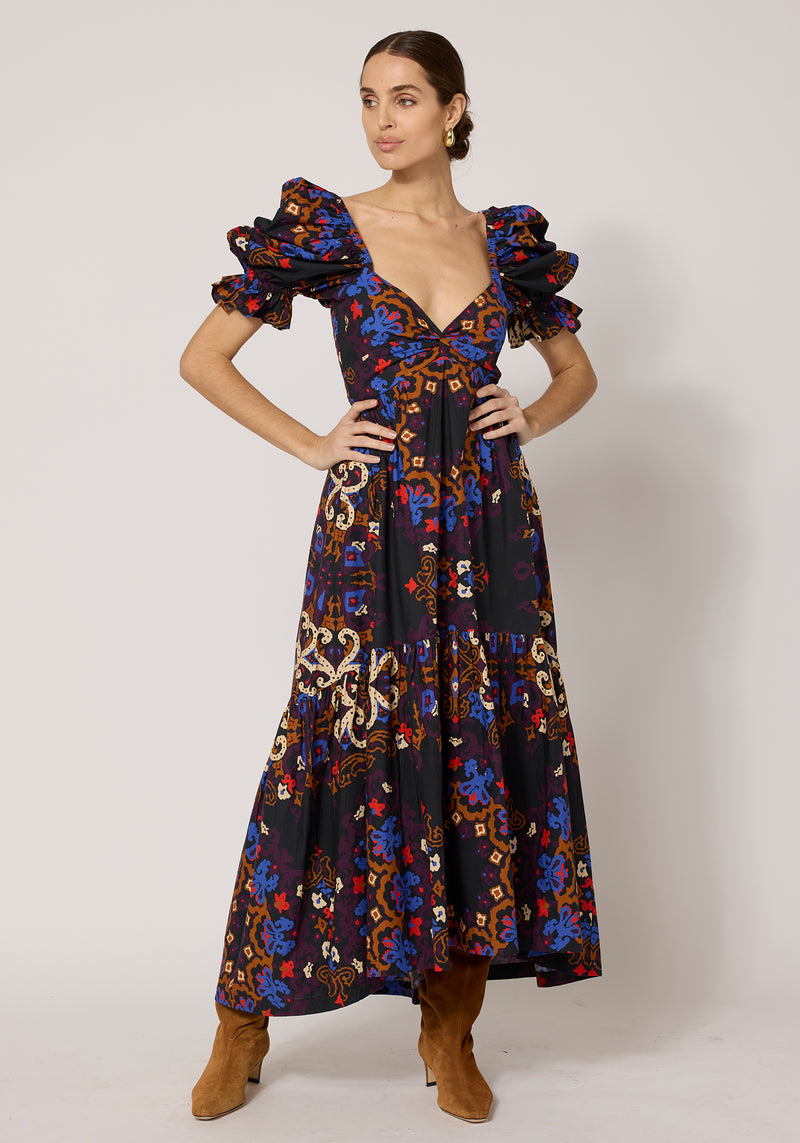 Jewel Ankle Dress- Venezia Print