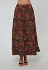 Genevieve Maxi Skirt- Harlequin Print