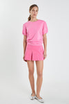 French Terry Puff Sleeve Sweatshirt - Pink