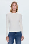 Bailey Long Sleeve Crewneck Top- Ivory