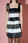 Stripe Mini Dress- Black