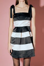 Stripe Mini Dress- Black